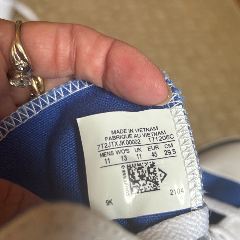 Converse Kentucky High-Top Sneakers - White and Blue Accents - Picture 4 of 4